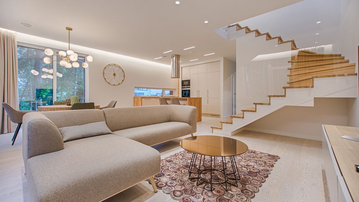 Modern apartment interior highlighting objects and design